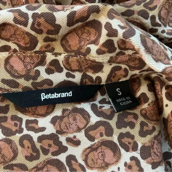 Betabrand RBG Ruth Bader Ginsburg Leopard Print Shirt Size Small - Picture 5 of 6